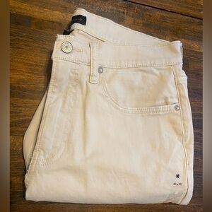 Lucky Brand Jeans Pants Chinos Ivory 223 Straight 31x32 Comfort Stretch $99 NEW